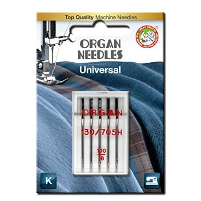 Image de Organ Aiguilles # 100/16 universelles x 5 Aiguilles, BleuBlanc