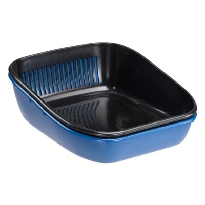 Image de Ferplast BIRBA SANITIZED Bac Litière pour Chat Hygiénique avec Tamis Qui Élimine la Saleté, Nettoyage Facile, Traitement Antibactérien et Antiviral 54,5 x 32,5 xh 18,5 cm., col. Assorti