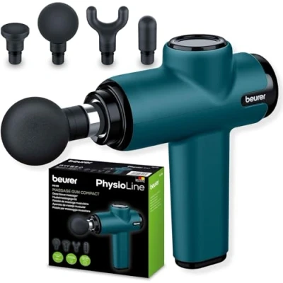 Image de Beurer MG 99 pistolet de massage maniable avec 4 accessoires, puissant des points déclenchement, relâchement tensions, appareil musculaire compact 5 niveaux d&#039;intensité