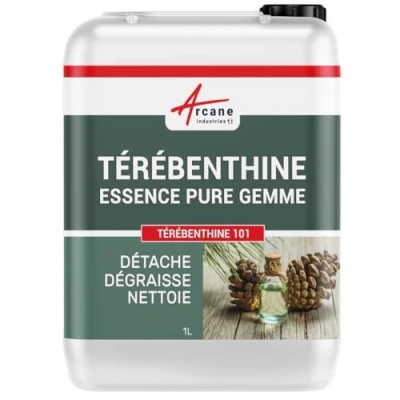 Image de Essence de térébenthine pure gemme bois 1 L ARCANE INDUSTRIES