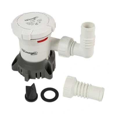 Image de attwood 5612 7 Pompe de cale Tsunami MK2 1200 GPH 12 Volts Non Automatique Sortie filetée et raccords tuyaux Souples 1&quot; (25mm) &amp; 1 1/8&quot; (28mm)