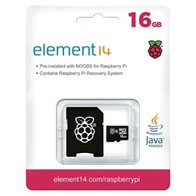 Image de Raspberry carte mémoire microSDHC 16 Go avec NOOBS système d&#039;exploitation pré chargé pour Pi (toutes versions)