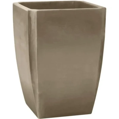 Image de EDA Bac à Arbustes Vase Haut PALMEA 65 L Double Paroi Réserve d&#039;eau Intégrée Usage Intérieur ou Extérieur 47 x cm Taupe