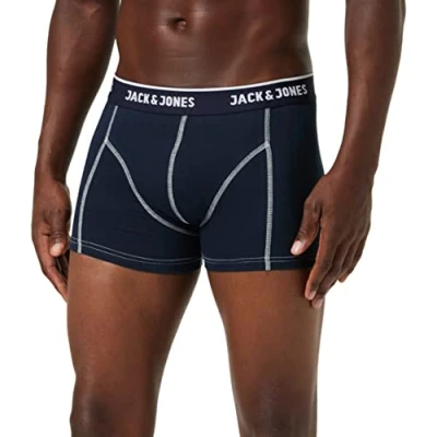Image de Jack &amp; Jones Homme Jacsimple Trunks Noos Boxer, Multicolore (Navy Blazer), L EU