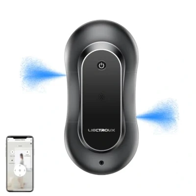 Image de LIECTROUX Robot Laveur de Vitres YW810, Controle APP, Double pulvérisation d&#039;eau, Parcours AI, Protection Contre Les Chutes, Moteur sans balais