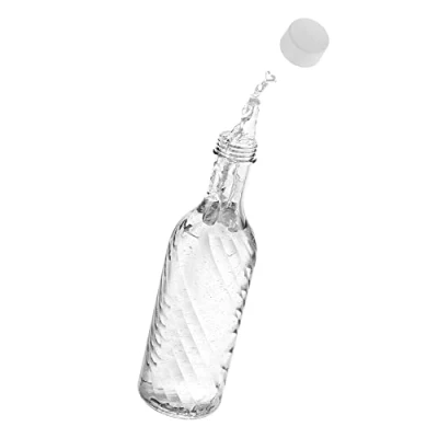 Image de mixcover Bouteille en verre compatible avec le SodaStream Crystal 2.0 Design unique et 10 % de volume plus, accessoire pour Soda Stream, carafe verre, Transparent