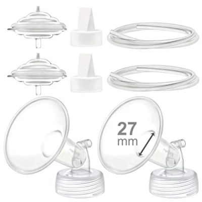 Image de Maymom pièces de pompe compatibles avec le tire lait Spectra S2 S1 9 Plus, tube valve à bride 27 mm, protecteur refoulement, rechange non originales