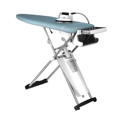 Image de Laurastar S Pure Système de repassage, Vapeur Hygiénique Elimine Bactéries et Acariens, Table Active, Roulettes, Réservoir Amovible Pearl Blue