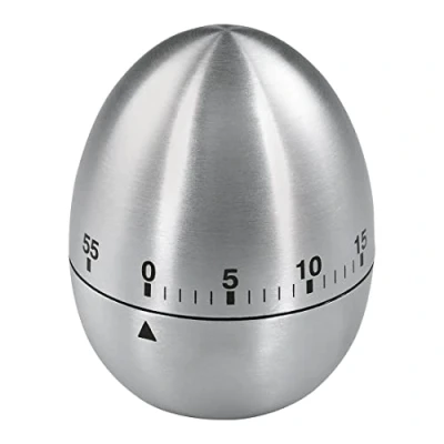Image de Xavax Minuteur à œuf (avec fonction minuterie, sablier, en acier inoxydable) Argent