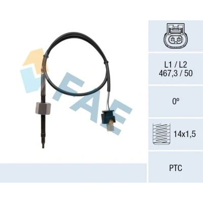 Image de FAE 68071 Palpeur, température des gaz devant le filtre à particules MERCEDES BENZ: Sprinter 3.5 T Van, 5 Сamion Plateau/Сhâssis