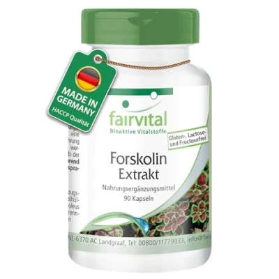 Image de Fairvital Extrait de forskoline 90 gélules à base d&#039;extrait Coleus Forskohlii qualité contrôlée et haute dose 100% végétalien Made in Germany