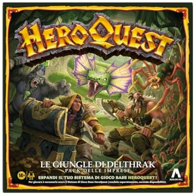 Image de Avalon Hill, HeroQuest, Pack d&#039;entreprise Les Jungles de Delthrak Jeux Roleplay À partir 14 Ans et Plus pour 2 5 Joueurs Jouer, Vous devez Avoir Le système Jeu Base HeroQuest