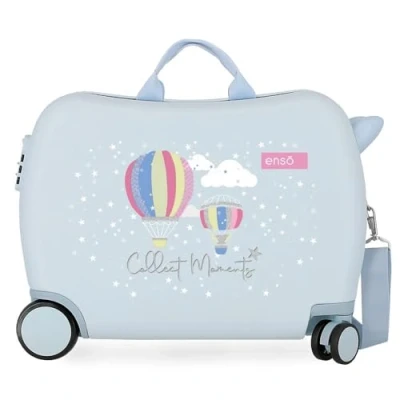 Image de Enso Collect Moments Valise Enfant Multicolore 50x38x20 cms Rigide ABS Serrure à combinaison 34L 2,1Kgs 4 roues Bagage main, (Cyan)