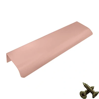 Image de M4TEC Poignée de traction invisible profil porte meuble tiroir Quincaillerie placard armoire cuisine chambre garderobe dissimulé caché Or rose. Série VD3: Entraxe 96 mm
