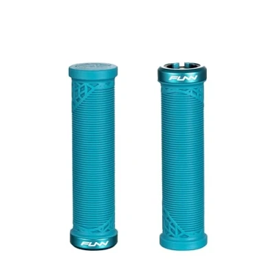 Image de Funn Hilt JR poignées de Guidon VTT avec Un Seul Verrouillage à Serrage, vélo Serrure diamètre intérieur 19 mm, Courtes (Turquoise)