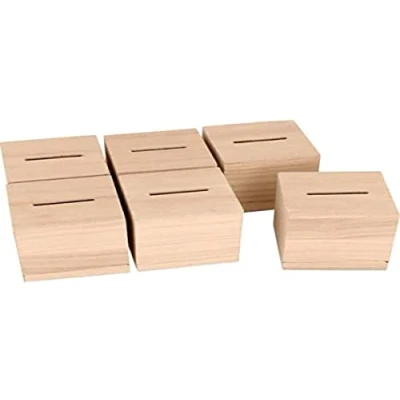 Image de Artemio Set de 6 tirelires carrées en Bois x cm