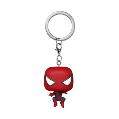 Image de Funko Pop! Keychain: Spiderman No Way Home 2021 Spider Man Leaping SM2 Mini Figurine en Vinyle à Collectionner Porte clés Fantaisie Cadeau de Noël Idée Produits Officiels