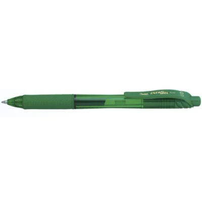 Image de Pentel Lot de 12 BL107 EnergelX Rollers gel rétractables, Pointe moyenne 0,7 mm, Vert