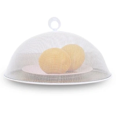 Image de PARENCE. Cloche de Protection Alimentaire Inox 35 cm Couvre Plat Anti Insectes en Maille Fine Cuisine pour Fruits, Gâteaux, Pique Nique ou Buffet