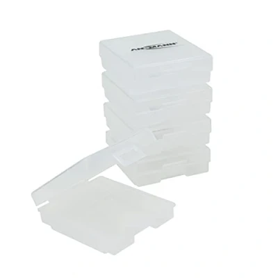 Image de ANSMANN Boîte de Rangement pour jusqu&#039;à 4 Piles AA/AAA (Lot 5) Solution Rechargeables et jetables Stockage Contre la poussière l&#039;humidité