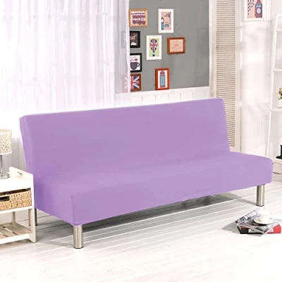 Image de WINS Housse clic clac 3 Places de canapé lit Extensible Housses sans Bras Futon Ajustable Violet Clair