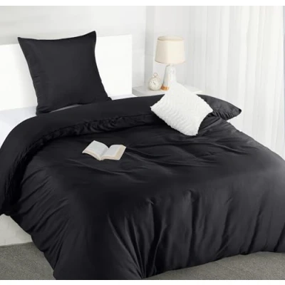 Image de Utopia Bedding Housse de Couette 1 Personne 135x200 cm avec Taie d&#039;oreiller 80x80 (Noir) Parure lit 135 x 200 Ensembles Housses en Microfibre brossée Douce