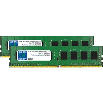 Image de GLOBAL MEMORY 16Go (2 x 8Go) DDR4 2133MHz PC4 17000 288 PIN DIMM MÉMOIRE RAM pour Ordinateurs DE Bureau/Cartes Meres