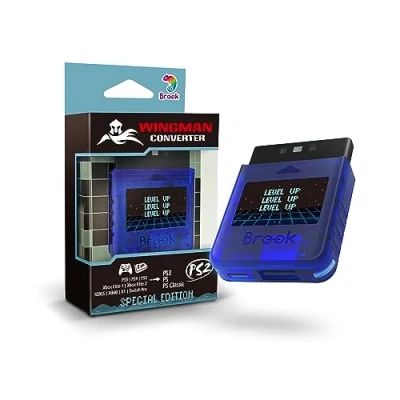 Image de Brook Wingman Convertisseur PS2 Starry Blue de console rétro spécial pour XB Series XS, One, 360, Elite 1&amp;2 et PS5/PS4/PS3, Switch Pro vers consoles PS2/PS1/PS Classic (Starry Blue)