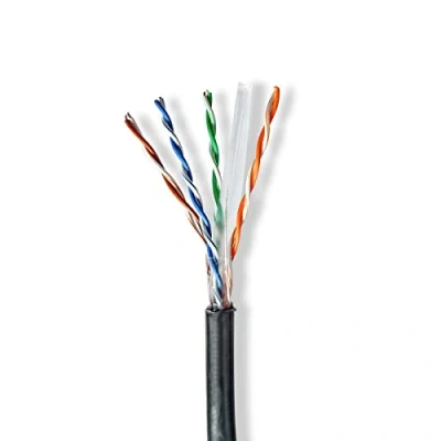 Image de Câble Réseau CAT6 Nedis CCBG8590BK100S 100.0m Solide Noir