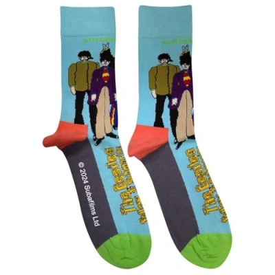 Image de Rock Off officially licensed products The Beatles Yellow Submarine And Band Socquettes taille unique, bleu, unique