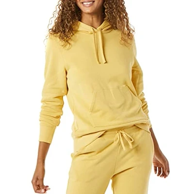 Image de Amazon Essentials Sweat à Capuche en Polaire (Disponible Grande Taille) Femme, Jaune Foncé, M