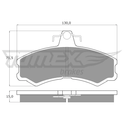 Image de TOMEX brakes TX 10 45 Jeu de plaquettes frein Essieu avant contact signal d&#039;usure exclu IVECO: Massif Single Cab, Station Wagon