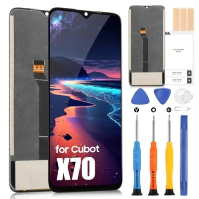 Image de Ecran LCD pour Cubot X70, X70 6.58 inch Touchscreen Digitazer Full Assembly Screen Replacement with Repair Kit (Black Without Bezel)