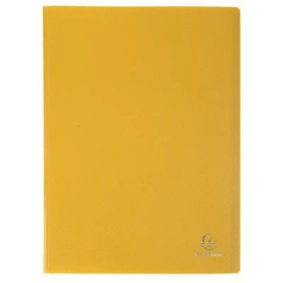 Image de Exacompta Réf. 8549E 1 Protège documents OPAK 40 pochettes grainées antireflet 80 vues pour format A4 dimensions 24 x 32 cm couverture en polypro souple couleur jaune