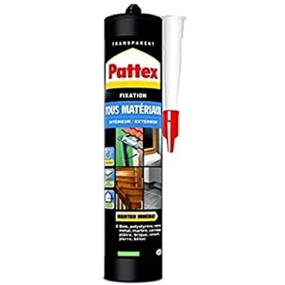 Image de PATTEX colle fixation Tous Matériaux , transparente, polymère pour en intérieur et extérieur Cartouche 290 g