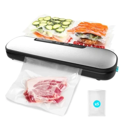 Image de Cecotec Machine de Mise sous Vide SealVac Easy Magnetik. 90 W, en 10 Secondes, Pression 0,6 bars, Scellage 30 cm, Matériau ABS, 8 Modes, Comprend 5 Sacs.