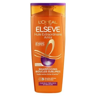 Image de L&#039;Oréal Paris Shampooing Amla pour Cheveux Bouclés et Très Secs Boucles Nourries Huile d&#039;Amla Elseve Extraordinaire 300 ml