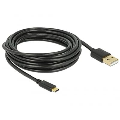 Image de Câble USB DELOCK C 4m Double blindage Noir