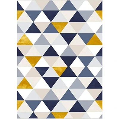 Image de Mani Textile Tapis Triangle Bleu Dimensions 80x150