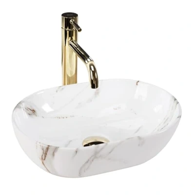Image de Vasque À Poser Rea Amelia Mini Shiny Aiax Lavabo Blanc