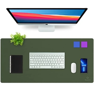 Image de K KNODEL Tapis de Bureau, Bureau Sous Main, Portable, Main Double Face (35cm x 60cm, Vert foncé)