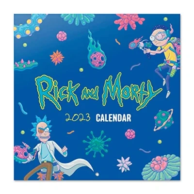 Image de Grupo Erik Calendrier Mural 2023 Rick Et Morty 12 Mois 30 X 60 Cm, Avec 1 Poster Inclus, Sous Licence Officielle Certifié FSC Mensuel En Français Janvier Ã Décembre 2023, CP23015