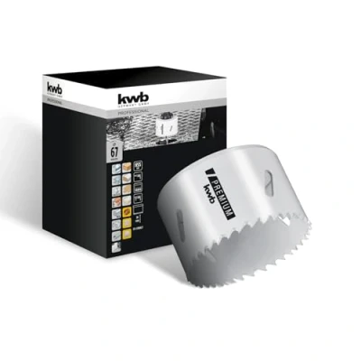 Image de kwb Scie cloche bi métal HSS Ø 67 mm, 8% allié au cobalt avec denture Vario progressive et haute précision pour une utilisation polyvalente