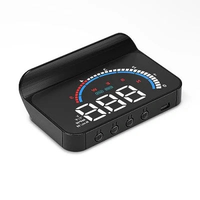 Image de AMROOLOO Car HUD Head up Display, OBD2 &amp; GPS Dual Modes HUD, Speedometer, KM/H et MPH, Compatible avec toutes les voitures