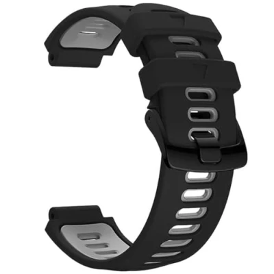 Image de INF Bracelet pour Garmin Forerunner 235/220/230/620/630/735XT, de Remplacement en Silicone Compatible avec 235, Noir