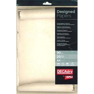Image de Apli 012457 Pack de 20 Feuilles illustrées Parchemin A4 90 g