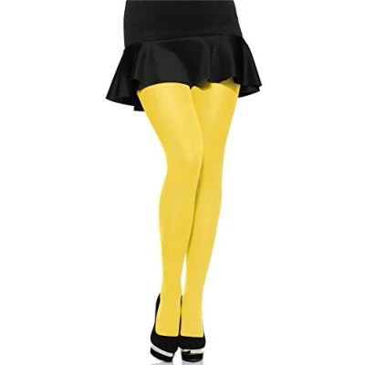 Image de Merry Style Collants Microfibre pour Femmes, Élastiques et Opaques Grandes Tailles MS 162 60 DEN (Canarinio, XXL)