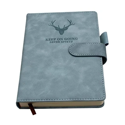 Image de Carnet de Notes Classique Papier à Rayures Journal Couverture Rigide, 8,3 &quot;x 5,7&quot;, 360 pages,Parfait pour le bureau Accueil École Rédaction professionnelle et prise notes（ bleu clair）