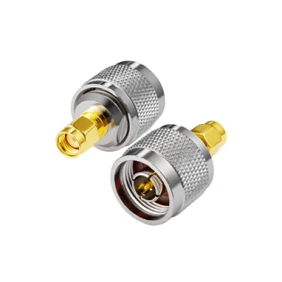 Image de Vecys Adaptateur Antenne RP SMA Mâle à Type N WiFi pour Extérieure WLAN RPSMA 4G Routeur Wirelesse Bluetooth (2 Pièces)