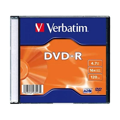 Image de DVD R Verbatim x 1 4.7 Go Boîtier CD étroit Vitesse d&#039;écriture 16x